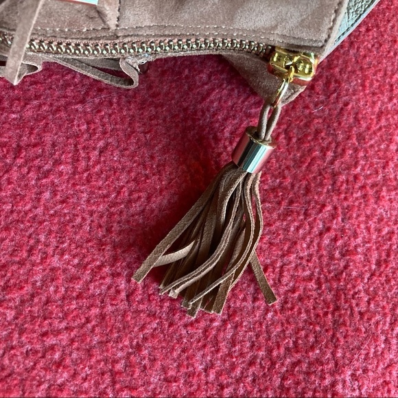 RACHEL ZOE Sz 9 Suede Bootie Sandals w/ Fringe Golden Accents Zipper  Tassels - Picture 10 of 10